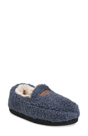 Gaahuu Berber Faux Shearling Lined Slipper In Denim