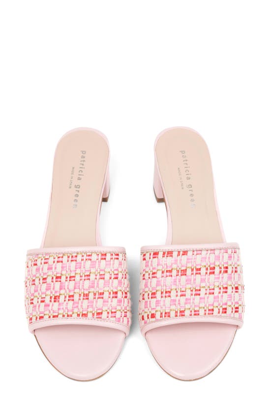 Shop Patricia Green Harper Raffia Slide Sandal In Blush Pink