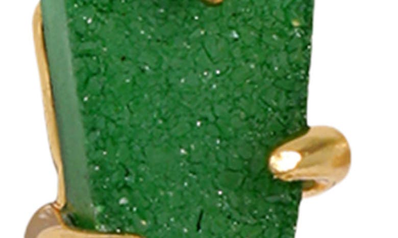 Shop Alexis Bittar Mobile Green Druzy Door Knocker Earrings
