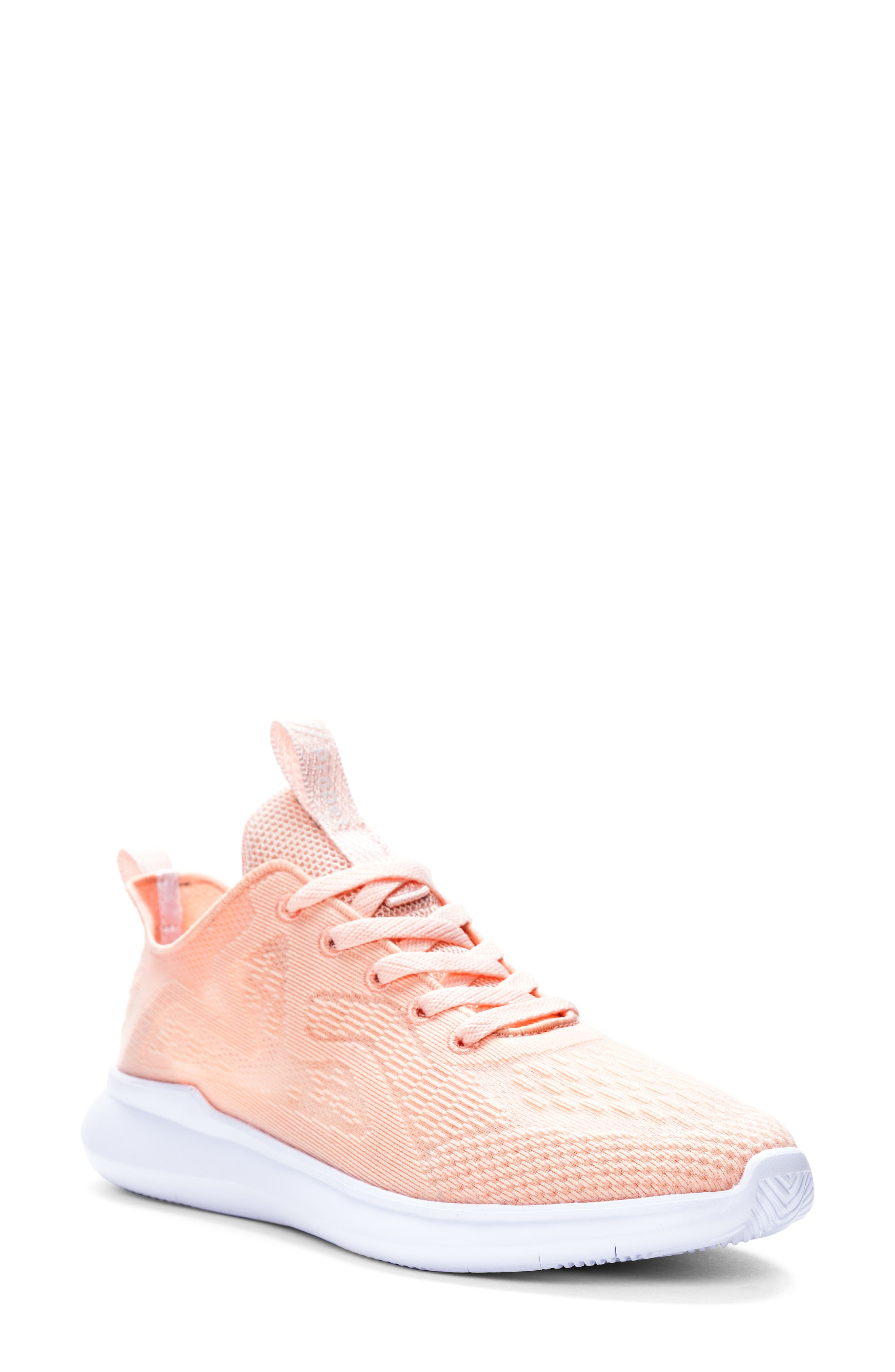 peach color shoes