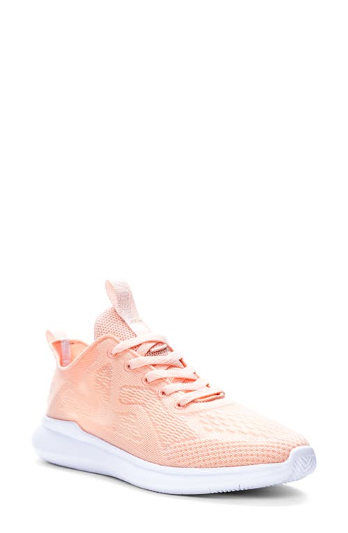 Propét Travelbound Spright Sneaker in Peach Mousse Fabric