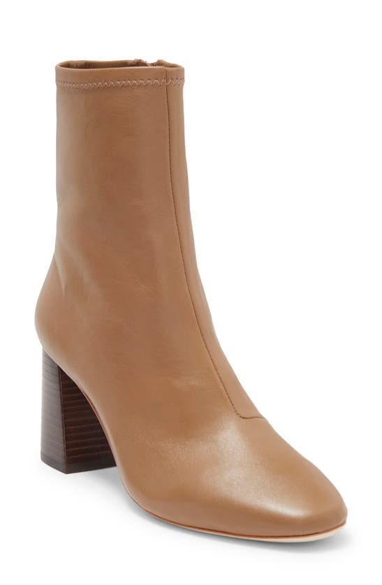 Loeffler Randall Elise Stretch Leather Bootie In Tobacco
