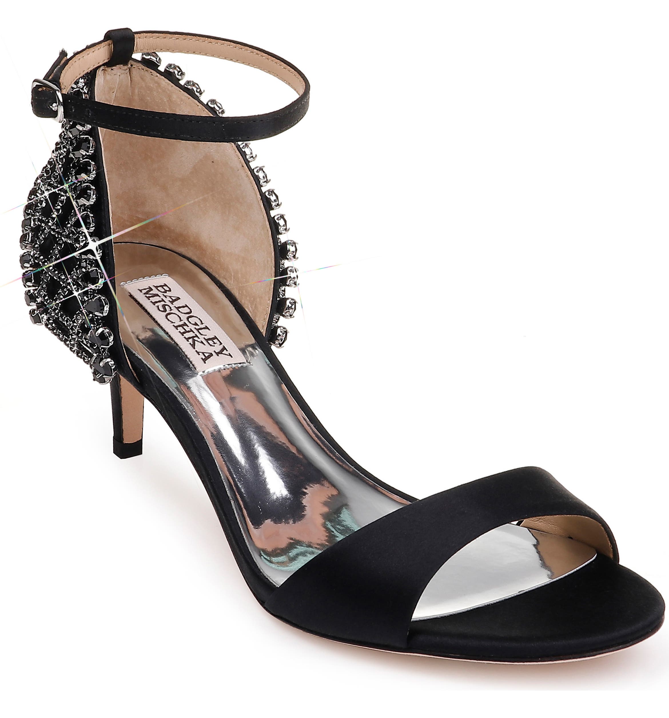 Badgley Mischka Adora Embellished Kitten Heel Sandal (Women) | Nordstrom