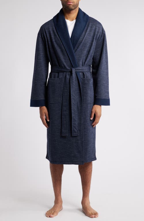 Majestic International Feel Good Fleece Robe In Navy