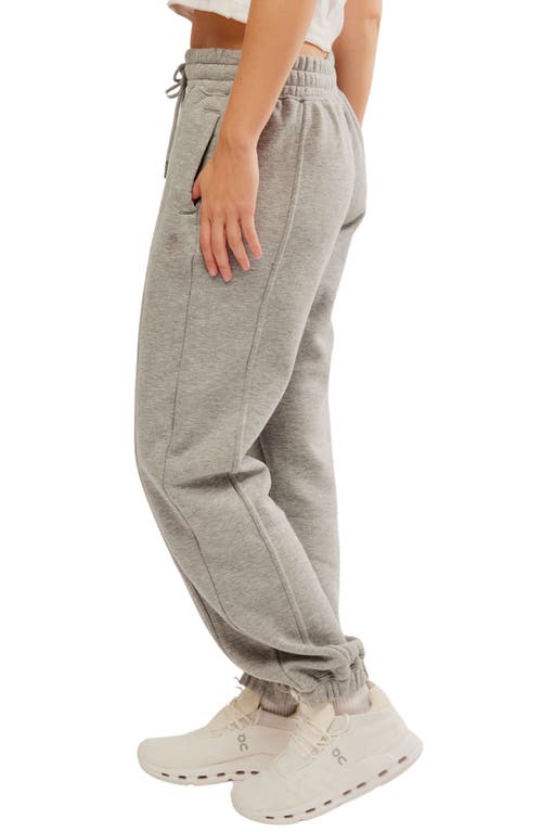 Shop Free People Sprint To The Finish Seamed Sweatpants In Heather Grey