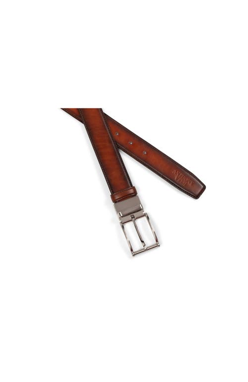 Anthony Veer Bari Leather Belt In Tan Antique