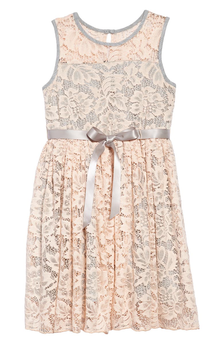 Zunie Sleeveless Floral Lace Dress (Toddler Girls, Little Girls & Big ...