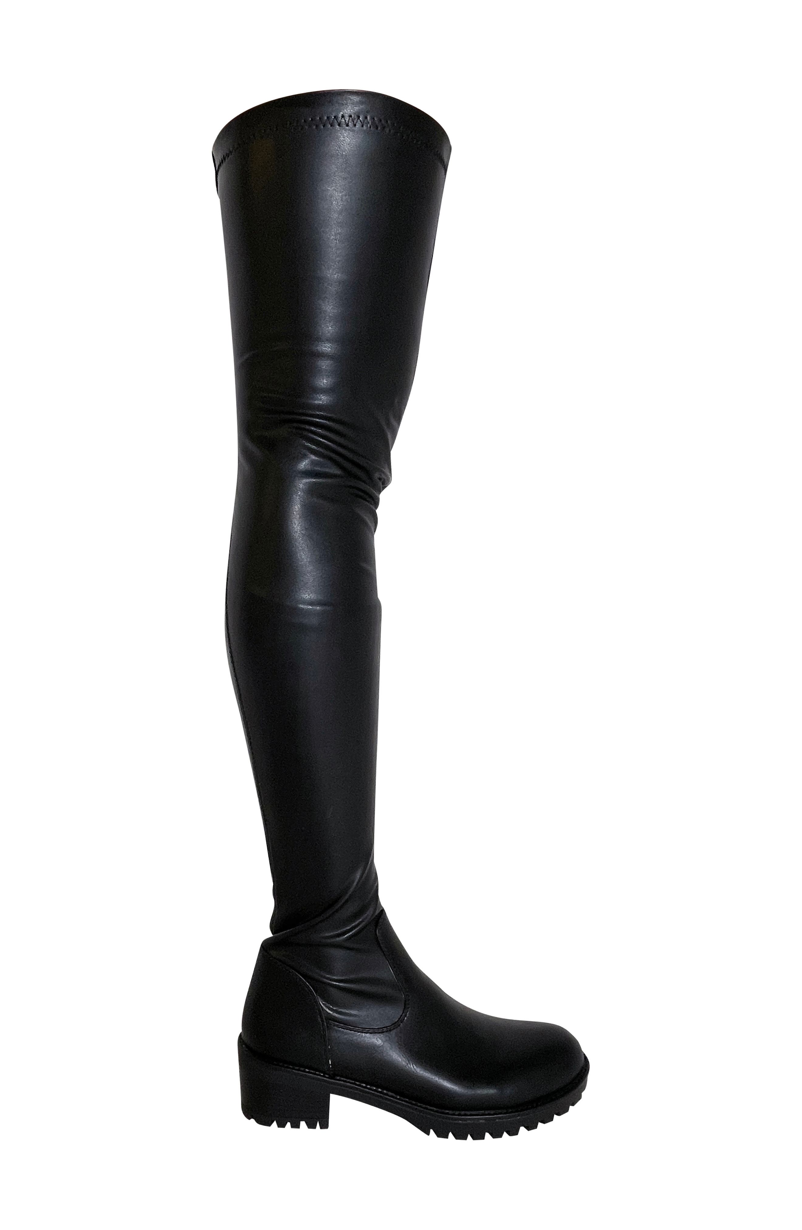 dream pairs women's chunky heel knee high and up boots