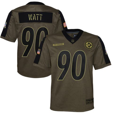 Women's Pittsburgh Steelers T.J. Watt Nike Gray Atmosphere Fashion Game  Jersey