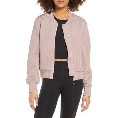 The Upside Jagger Quilted Bomber Jacket, Pink