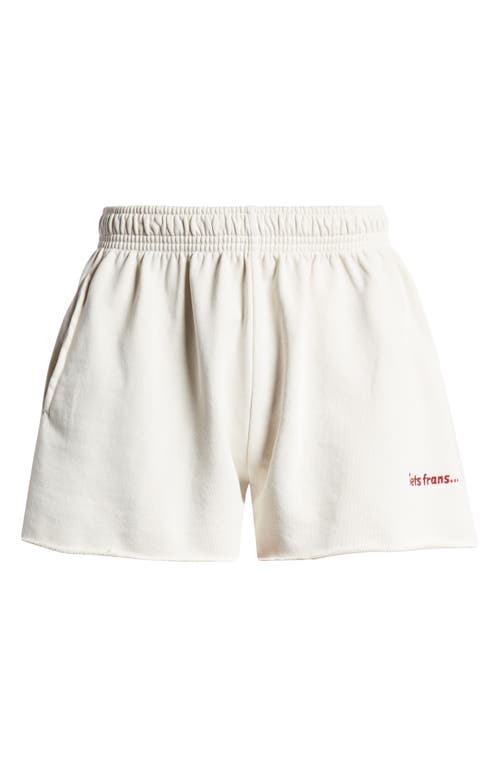 Mini Cotton Jogger Shorts in Putty