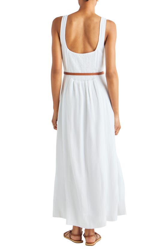 Splendid Womens Pocket Viscose Maxi Dress In White