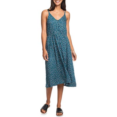 Roxy My Way To Coast Floral Tank Dress, Blue