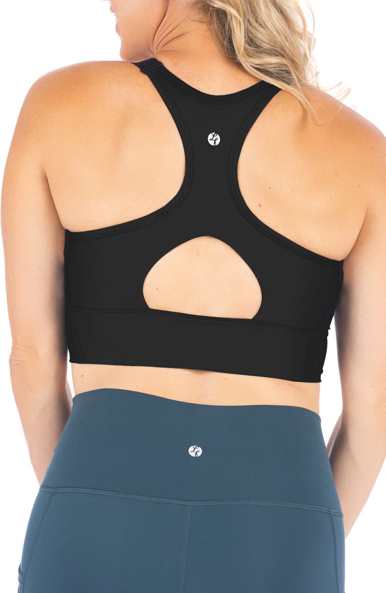 LOVE AND FIT Cambria 2 Racerback Nursing Sports Bra, Alternate, color, Black