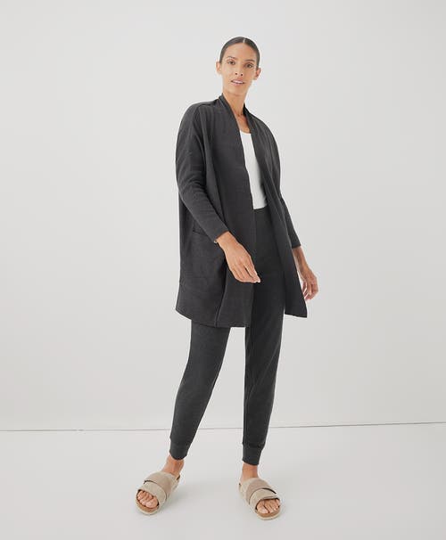 Pact Organic Cotton Airplane Cardigan In Charcoal Heather