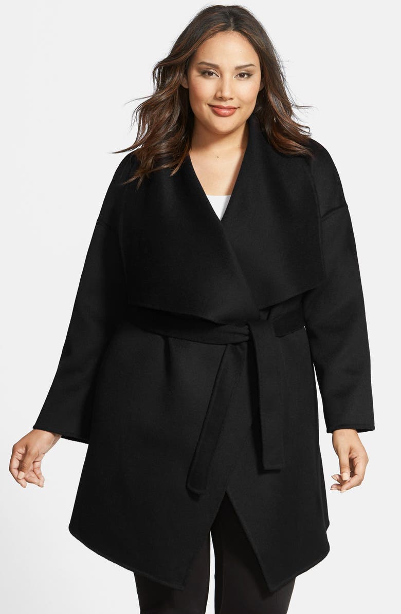 Fleurette Wool & Cashmere Double Face Wrap Coat (Plus Size) | Nordstrom