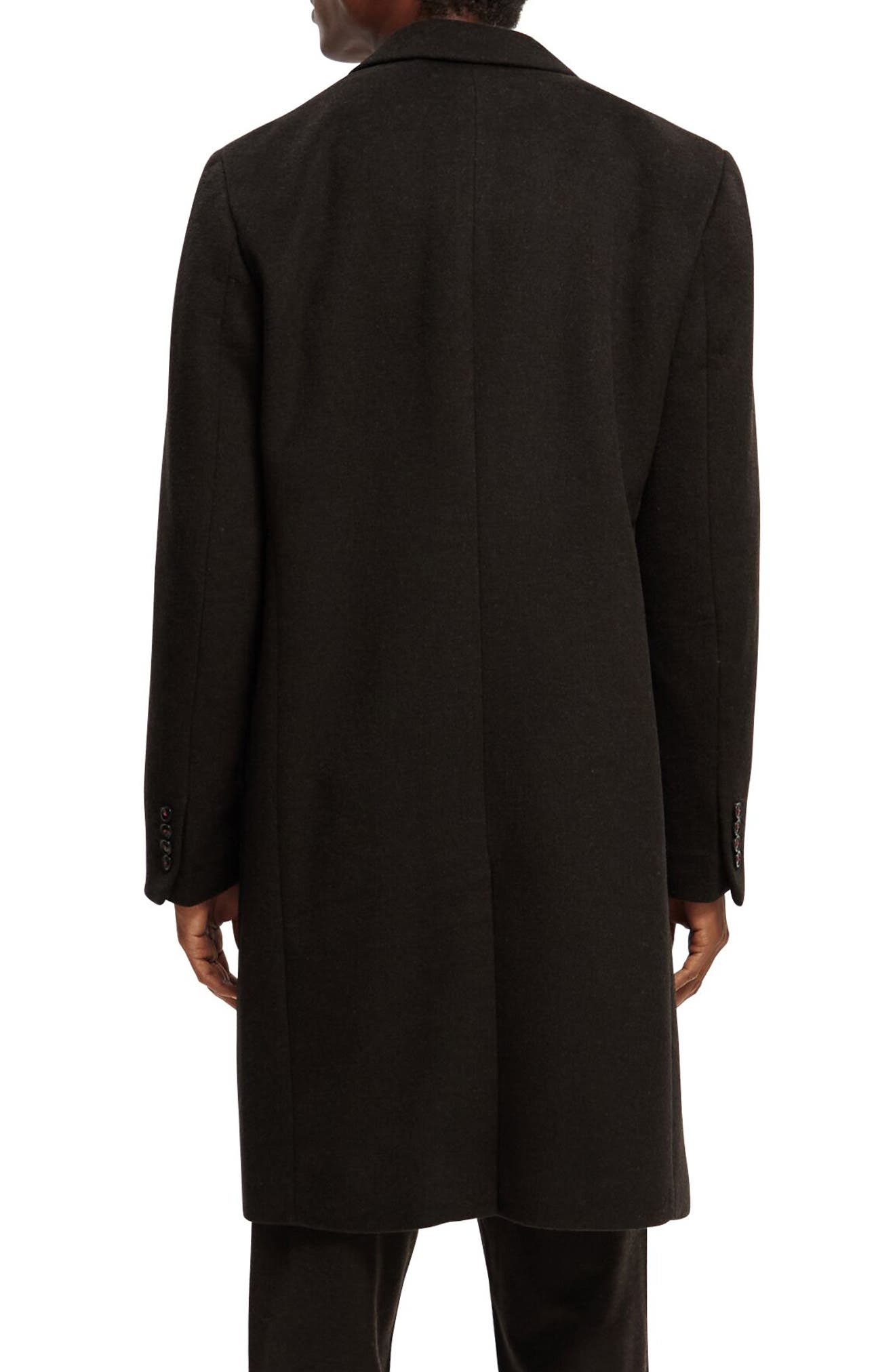 Scotch & Soda Men's Classic Mélange Wool Blend Overcoat Nordstrom