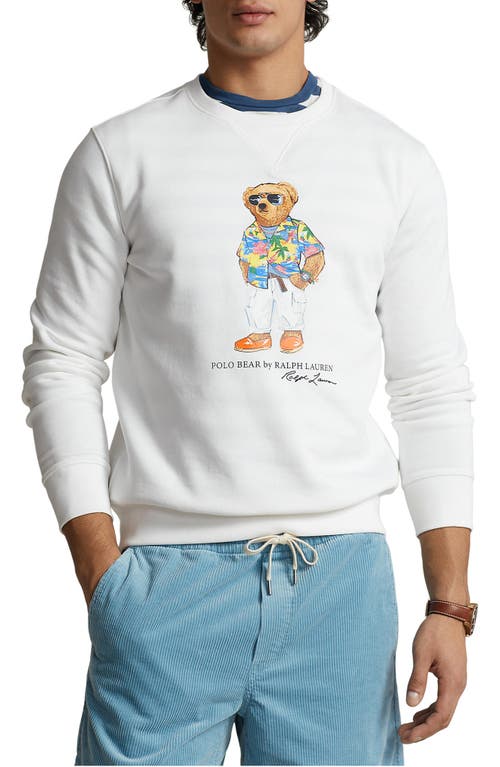 Polo Bear Graphic Sweatshirt in White Beach Club Bear