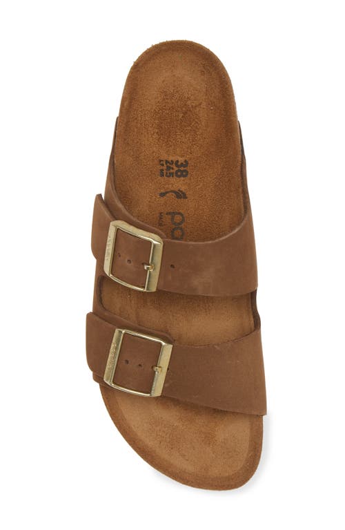 Shop Birkenstock Arizona Flex Platform Slide Sandal In Dark Tea