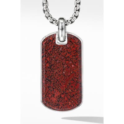 David Yurman Streamline Tag With Red Agate