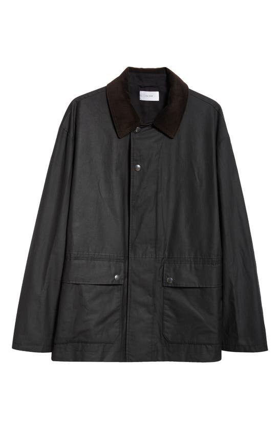 Shop The Row Frank Waxed Cotton Twill Chore Jacket In Black