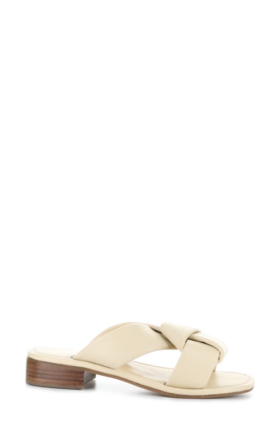 Bos. & Co. Knick Slide Sandal In Cream Nappa