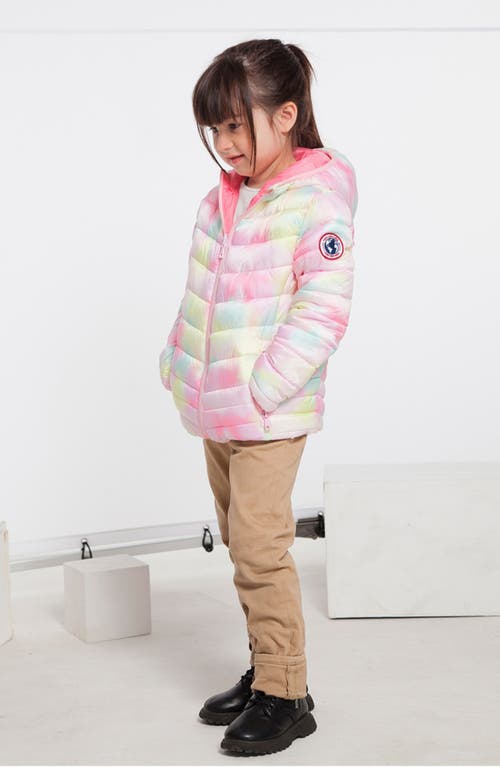 Shop Rokka&rolla Kids' Reversible Lightweight Puffer Jacket In Pink Marble