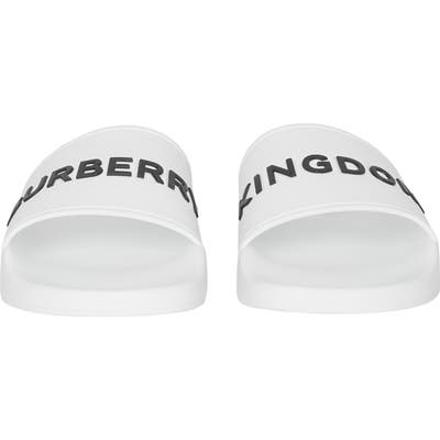 Burberry Furley Slide Sandal, White