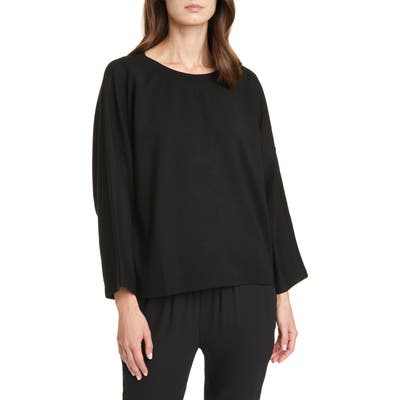 Eileen Fisher Bell Sleeve Pullover, Black
