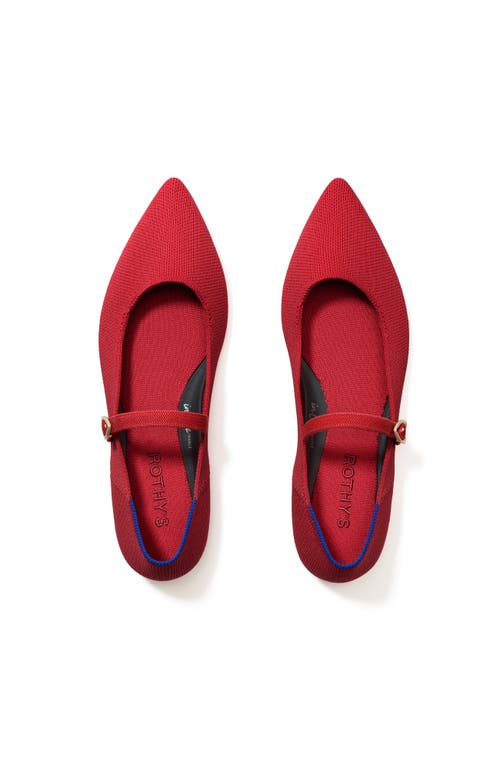 Rothys Rothy's The Point  Mary Jane Ii In Red Crisp