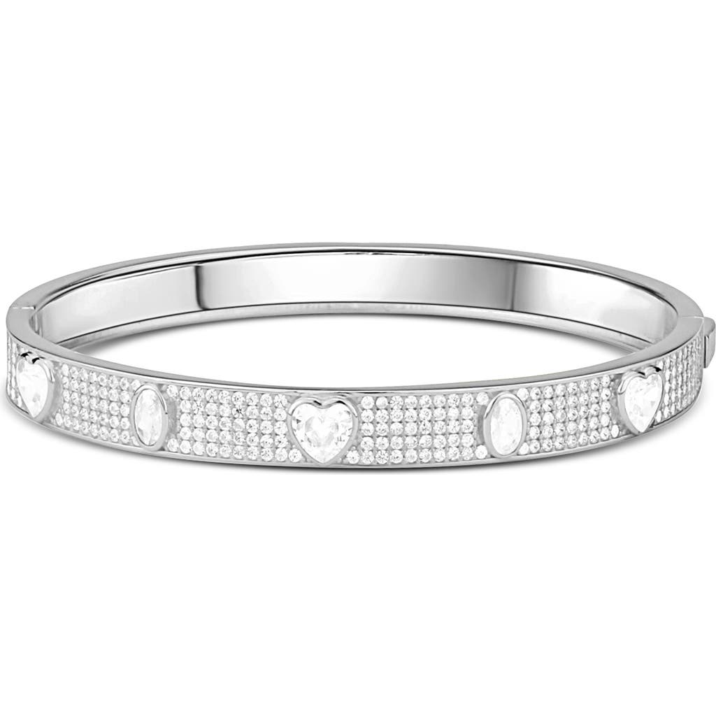 Shymi Cubic Zirconia Bangle In Silver/white