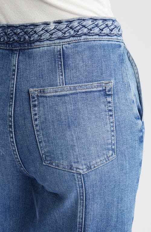 FRAME FRAME BRAIDED WAISTBAND WIDE LEG JEANS 