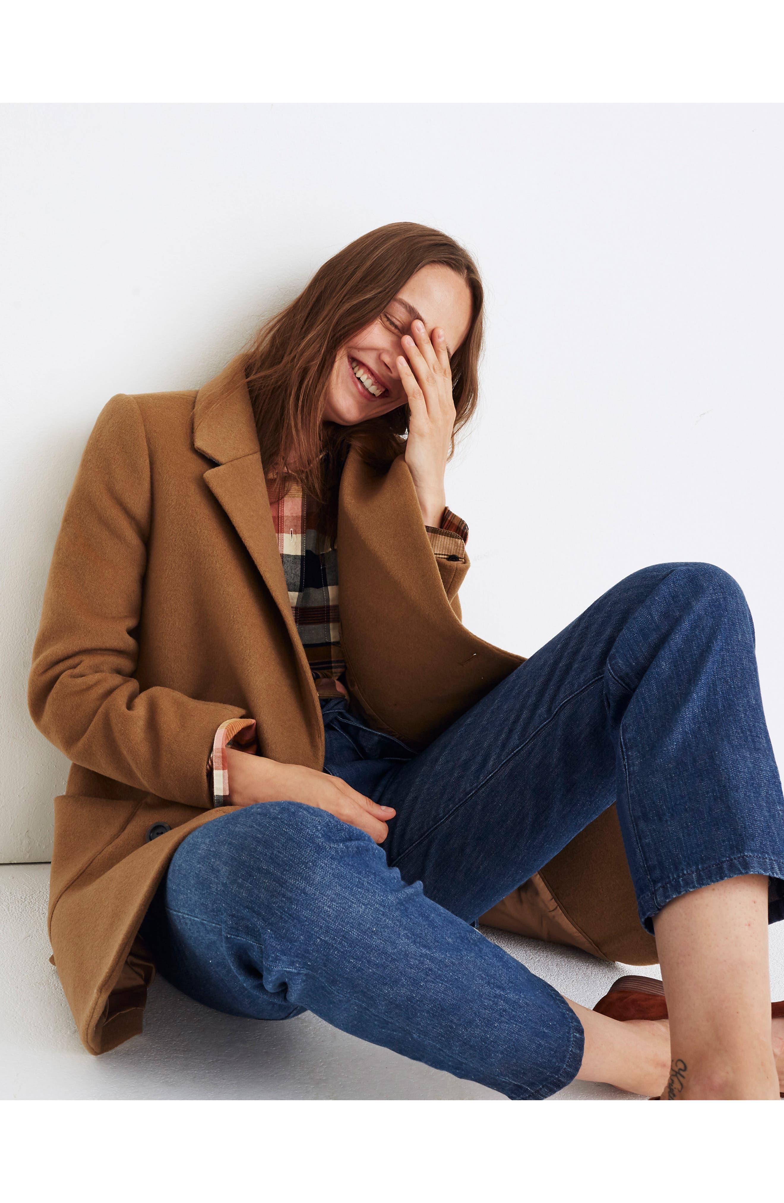madewell hollis double breasted coat