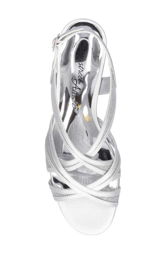 Shop Easy Street Tristen Slingback Sandal In Silver Satin