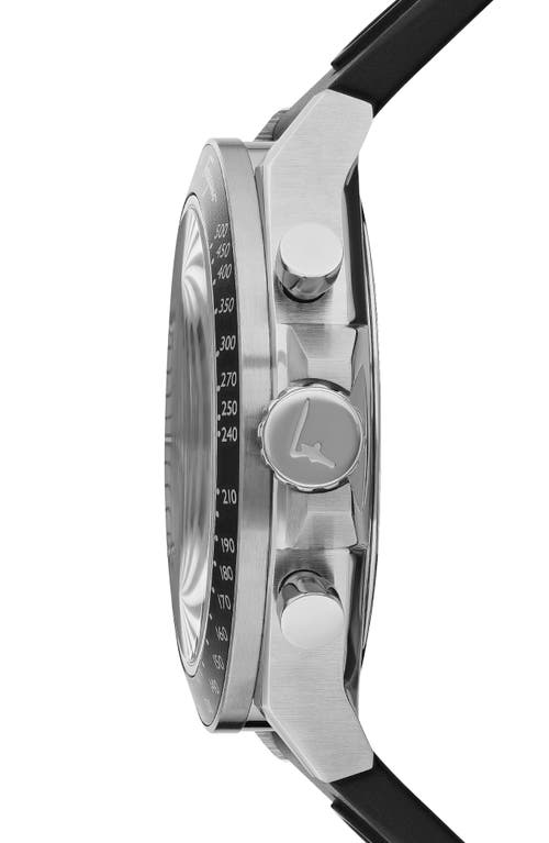 Ferragamo Urban Chrono Silicone Watch In Black