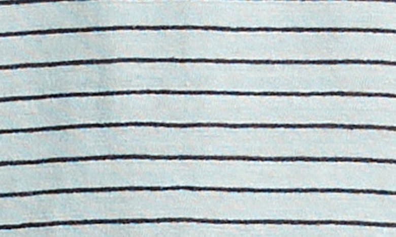 Shop Vince Stripe Linen Polo In Ceramic Blue/ Coastal
