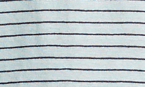 Shop Vince Stripe Linen Polo In Ceramic Blue/coastal