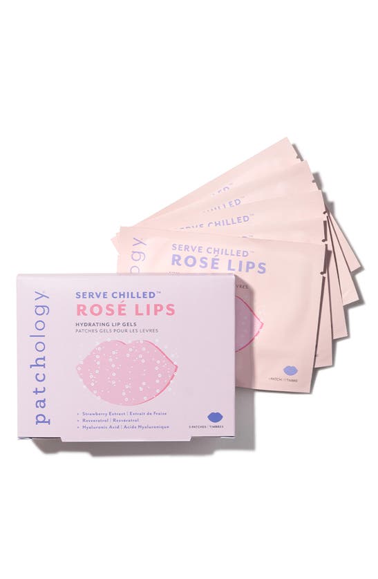 Patchology Serve Chilled Rose Lips Hydrating Lip Gels, Pack Of 5