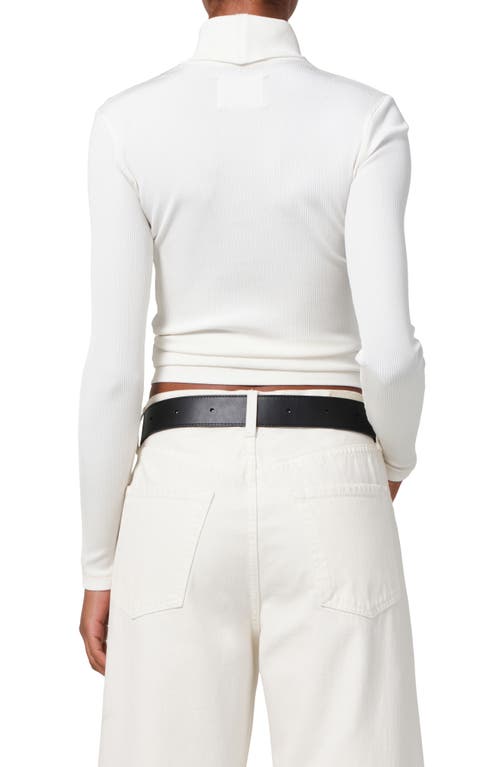 Shop Citizens Of Humanity Caradene Turtleneck Rib Top In Ivory