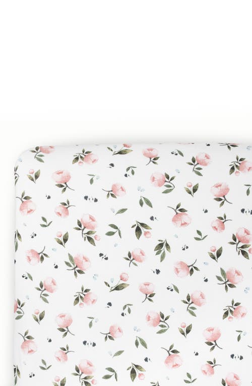 little unicorn Knit Crib Sheet in Watercolor Floret at Nordstrom