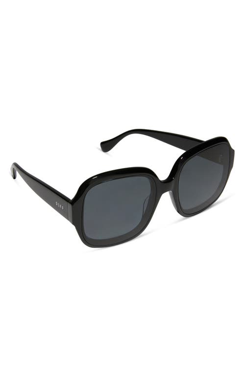 Shop Diff Seraphina 57mm Polarized Round Sunglasses In Black/grey