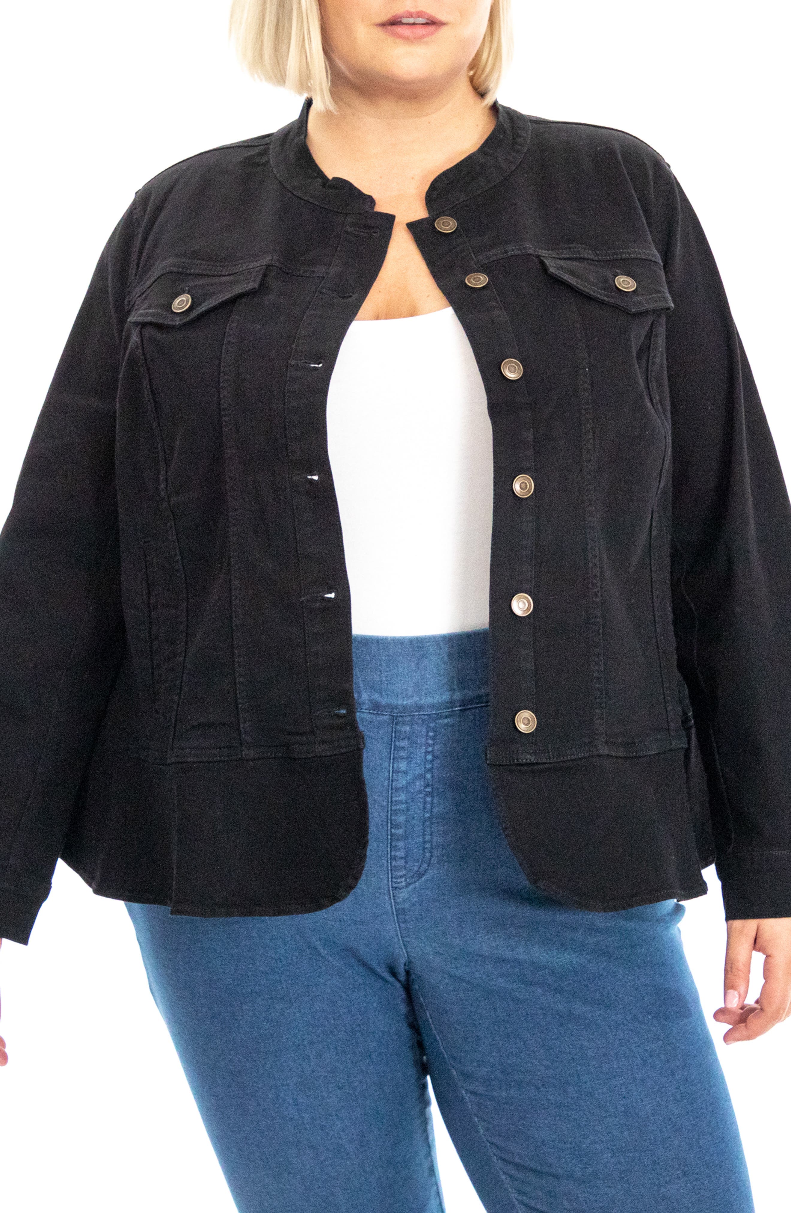 black denim jacket size 18