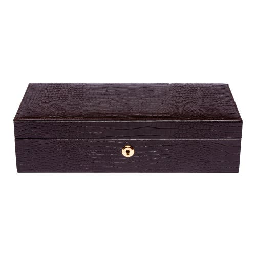 Shop Rapport London Brompton Five Watch Box In Brown