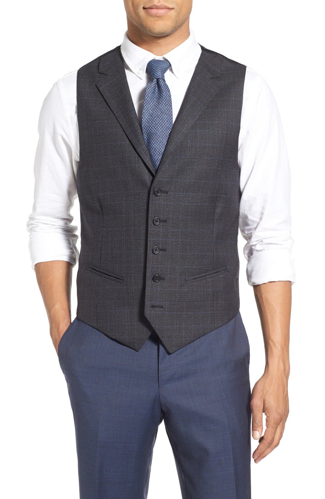 Nordstrom Men's Shop Plaid Wool Vest Nordstrom