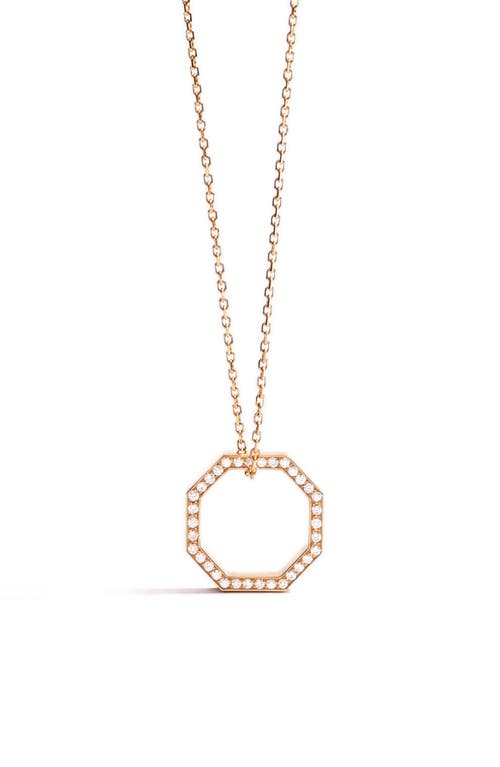 JEM Paris Octogone Lab Created Diamond Pendant Necklace in 18K Yellow Gold/Lab Diamonds
