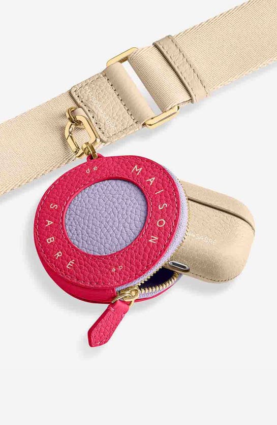 Maison De Sabre Maison De Sabré Leather Coin Purse In Fuchsia Lavender