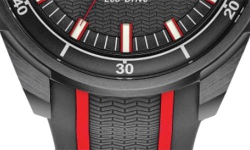 Shop Citizen Eco-drive Silicone Strap Watch, 45mm In Black/red