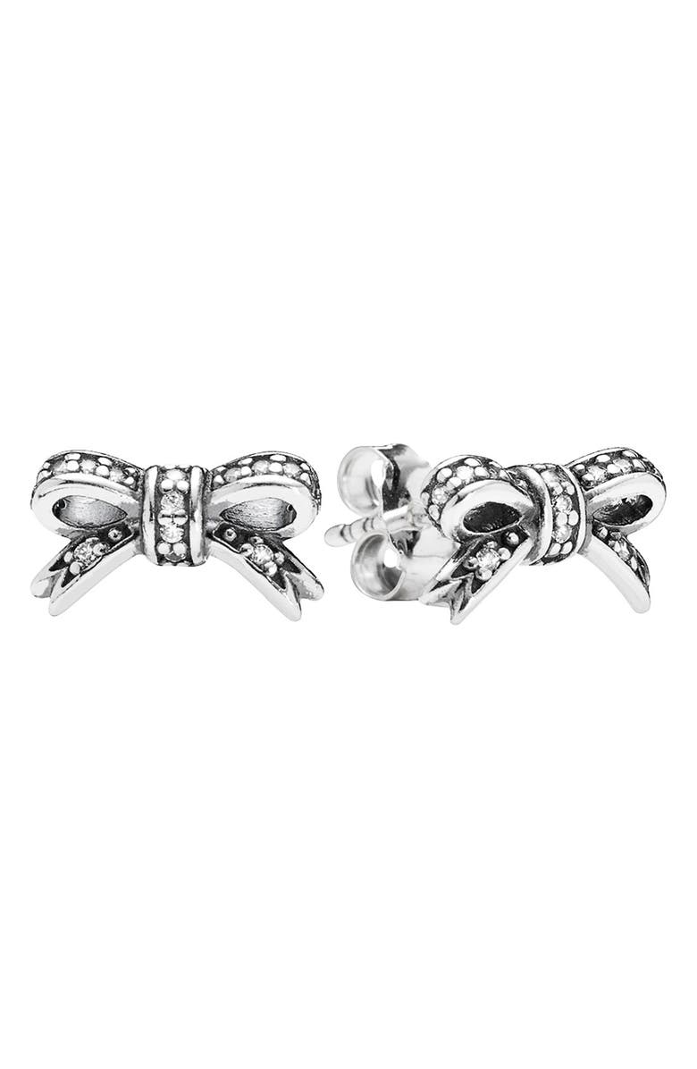 Pandora sparkling bow stud earrings Clearance