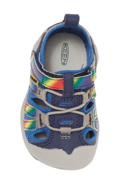 Shop Keen Kids' Knotch Creek Sandal In Bright Cobalt/rainbow Tie Dye
