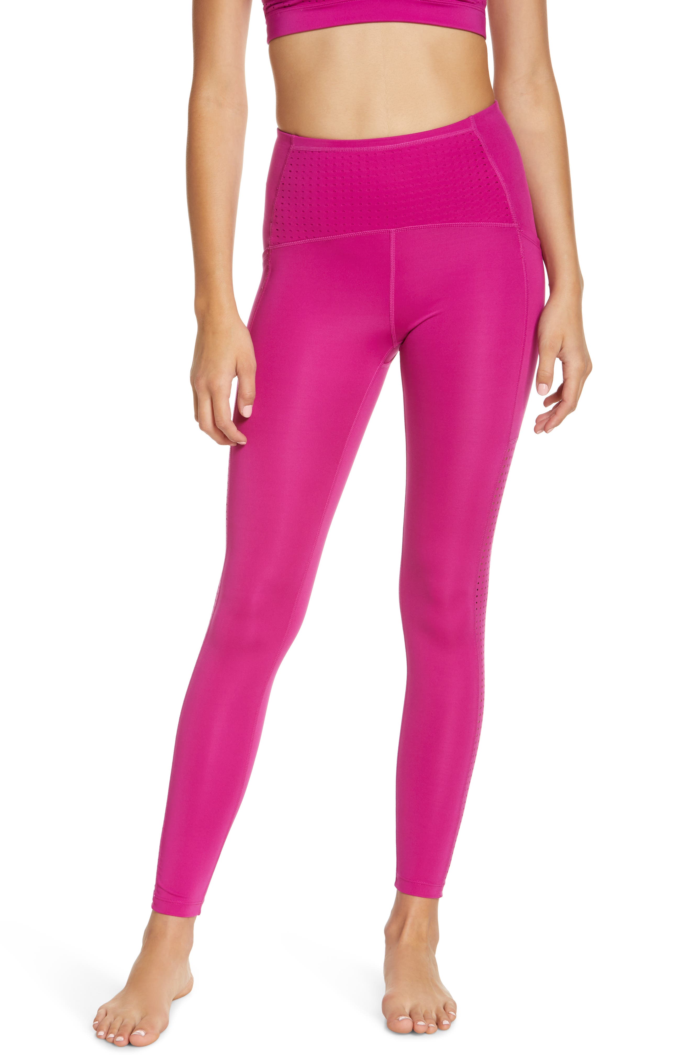 bright pink workout leggings